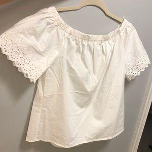 Never worn! White blouse from JustFab.